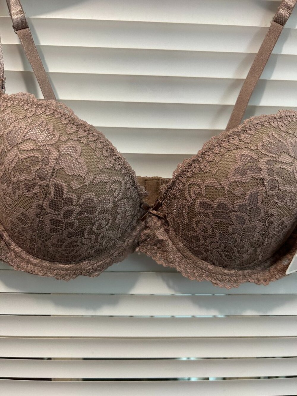 NWT Triumph beautiful floral lace over push up bra. Size 36B